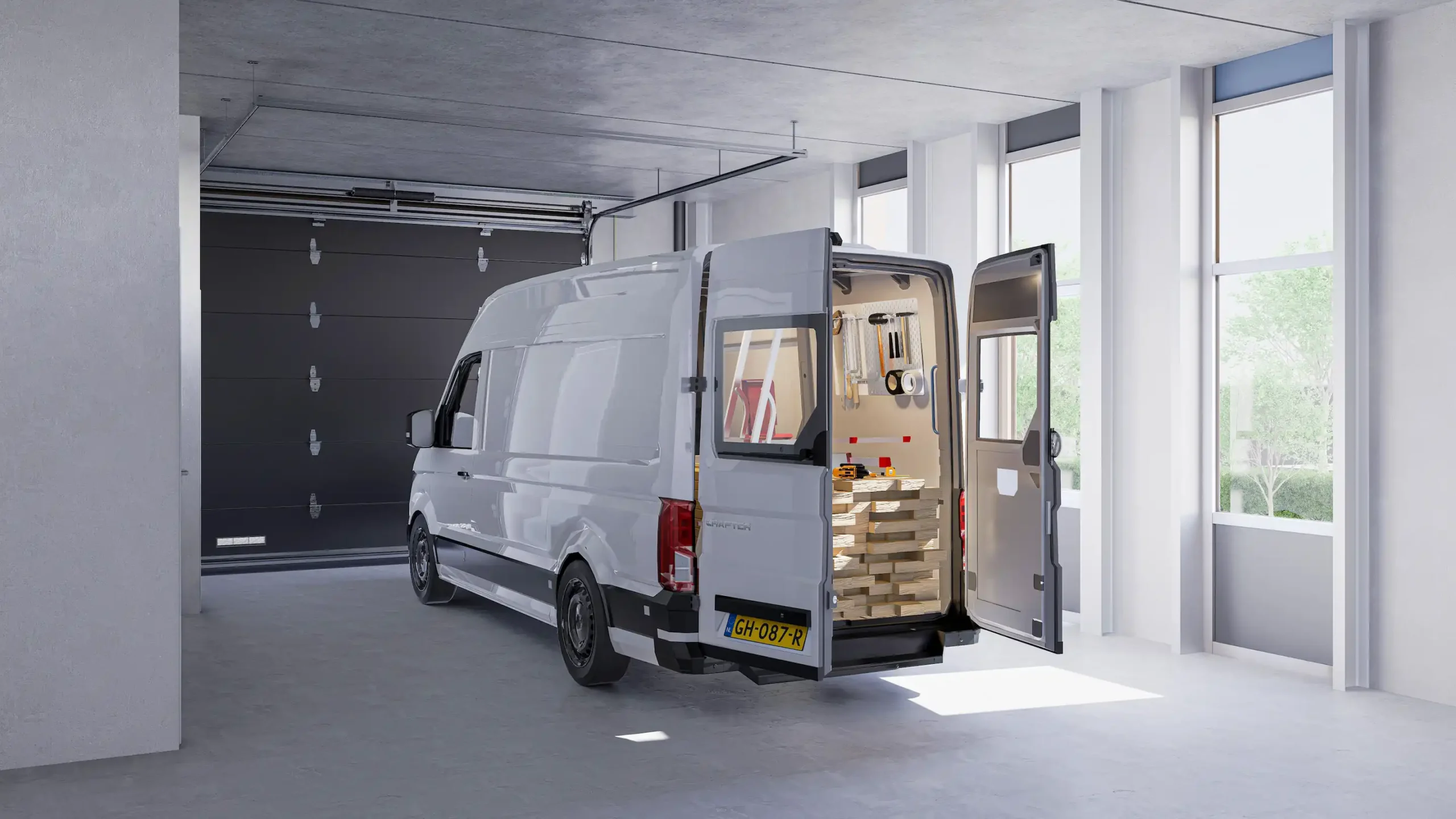 Dok R'dam interieur bus wit kozijn